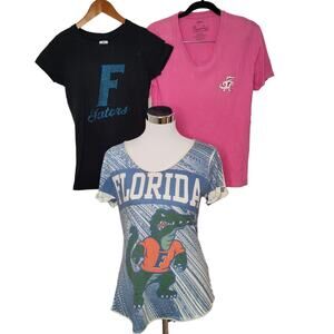 UF Gators University of Florida Bundle Lot of 3 t-shirts Russell Pressbox Small